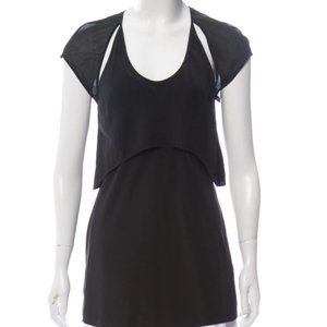 T BY ALEXANDER WANG Silk Scoop Neck Tunic